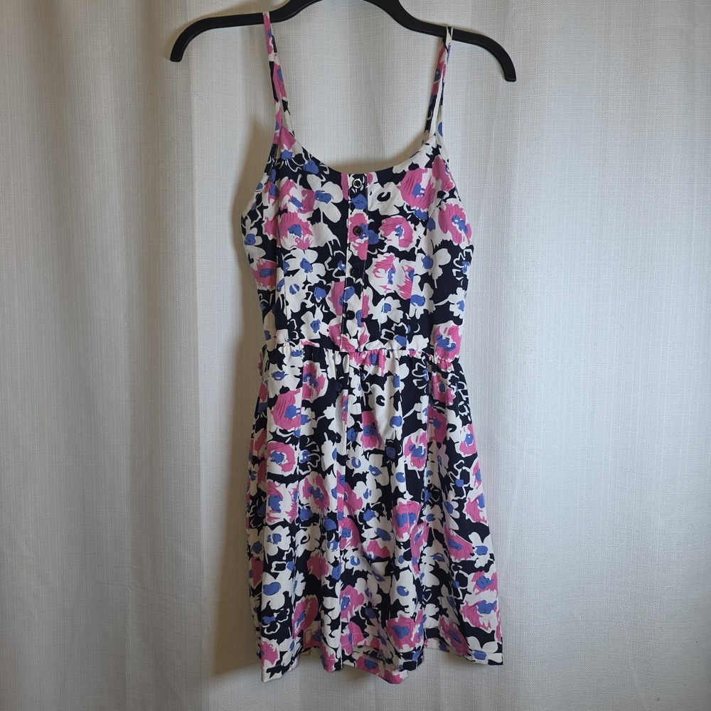 Eden In Love Hawaii Floral Romper Womens Small Navy Pink